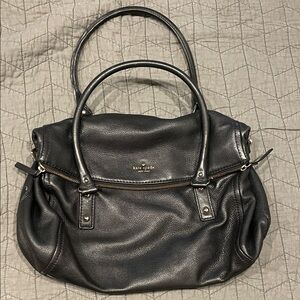 Kate Spade Black Pebbled Leather Shoulder Bag